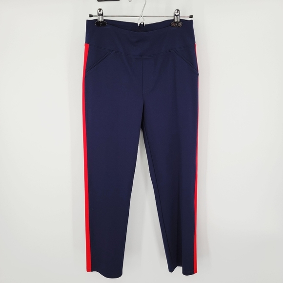 The Cause Collection Navy Red High Waist Pants 6 - Picture 2 of 15